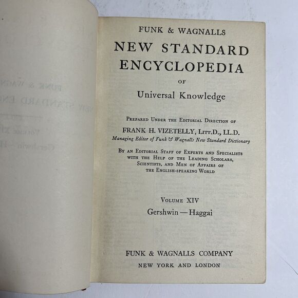 Funk and Wagnalls New Standard Encyclopedia 1931 1934 Vol XIV Gershwin to Haggai - Picture 5 of 15